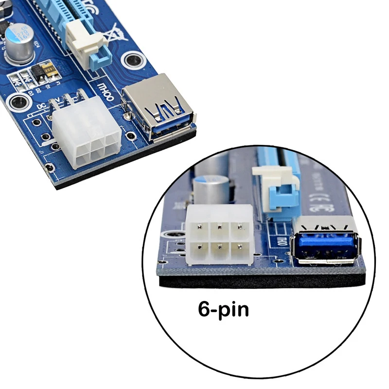USB 3.0 PCI-E Экспресс 1X 4x 8x 16x удлинитель Райзер графический адаптер карта SATA 15pin Male к