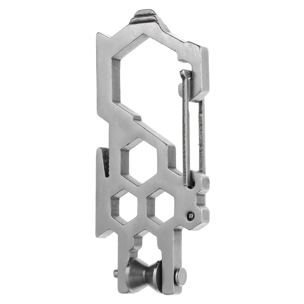 Outdoor Multitool Stainless Steel Load Bearing Carabiner w/ Pulley Screwdriver Wrench Opener Multi Camping Tool | Инструменты
