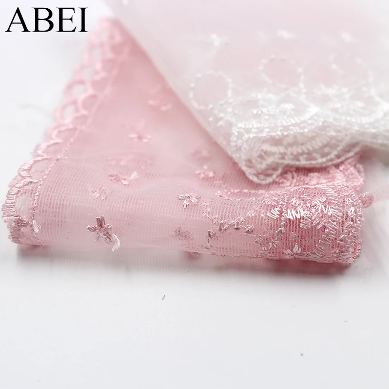 10 ярдов/партия вышитые кружева из органзы|embroidered lace ribbon|lace materiallace ribbon |