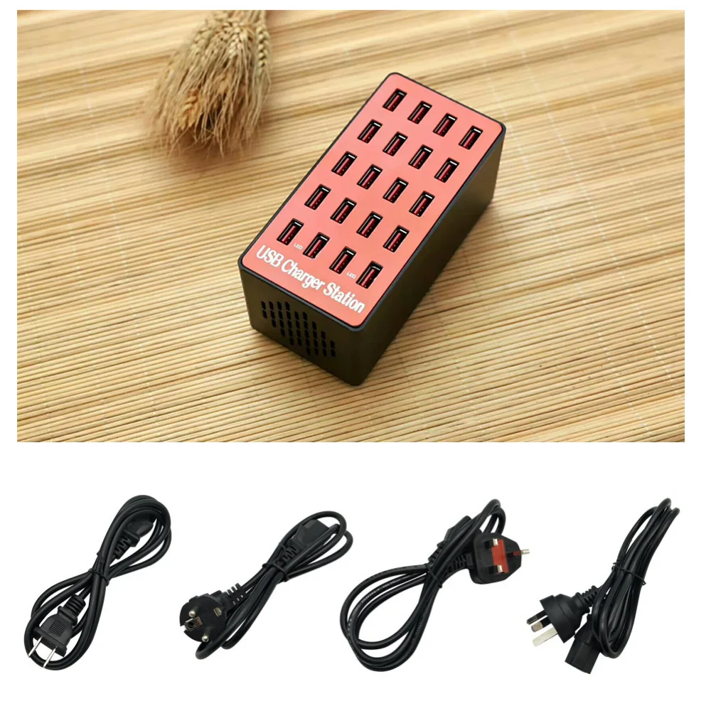 Go2linK 20 портов зарядная станция 90W 5V USB зарядное устройство со светодиодным
