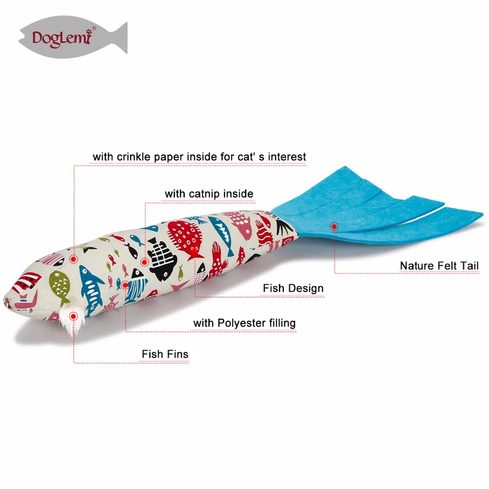 Hot Sale Interactive Cat Cushion Toy Catnip Teeth Grinding Fish Toys With Noise Paper |