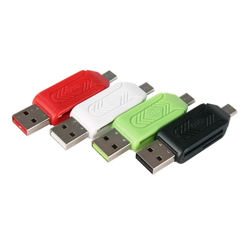 2 в 1 USB OTG кард-ридер флэш-накопитель адаптер для смартфонов и ПК Micro USB OTG TF/SD кард-ридер телефонные удлинители