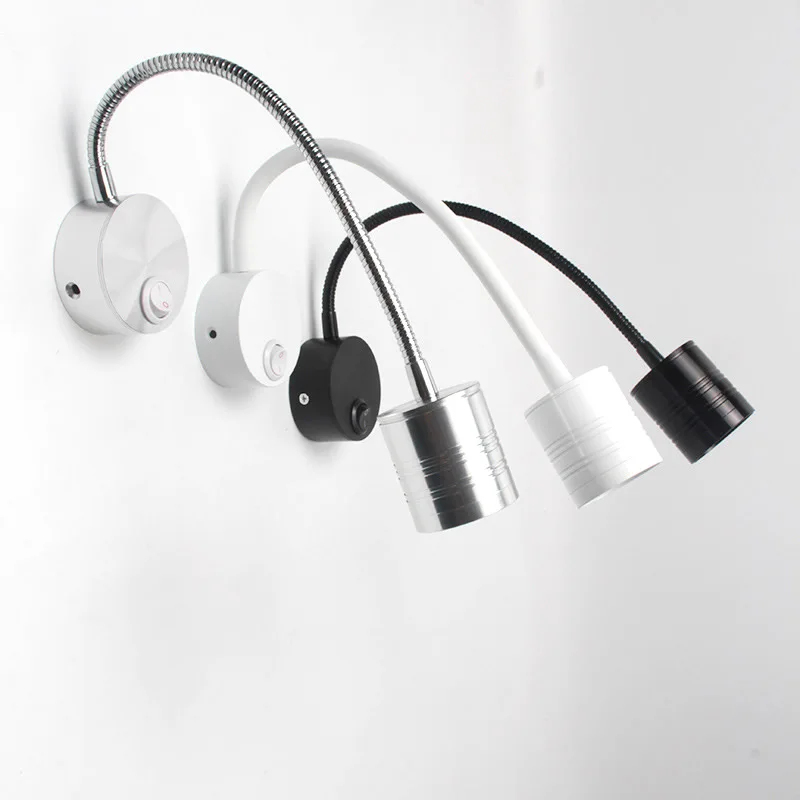 Apextech 5 Вт Светодиодная настенная лампа Гибкая прикроватная для чтения настенный