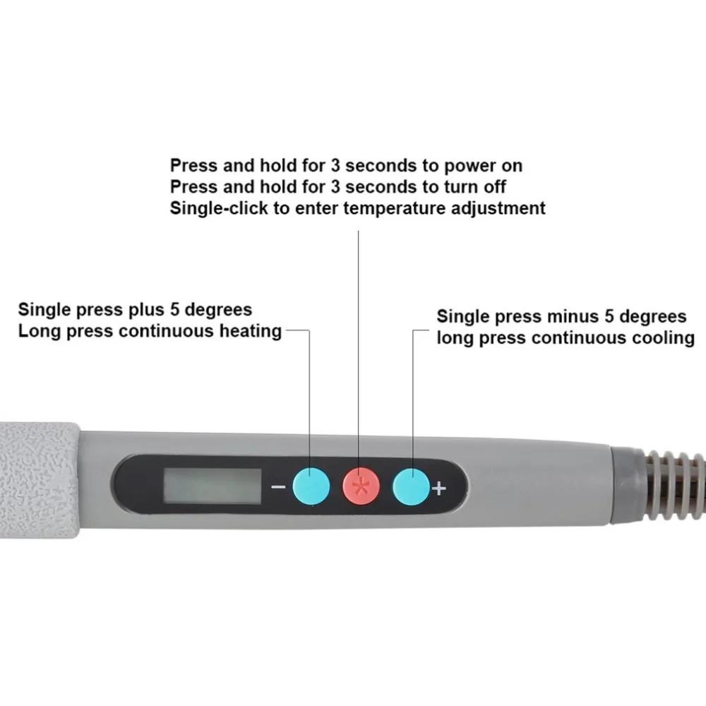 90 Вт Цифровой дисплей Регулируемый Электрический паяльник сварочный припой