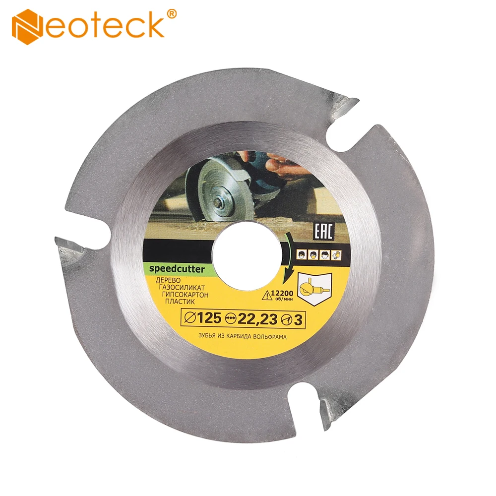 Neoteck 125mm 3T Circular Saw Blade Multitool Wood Carving Cutting Grinder Saw Disc Tool hard alloy