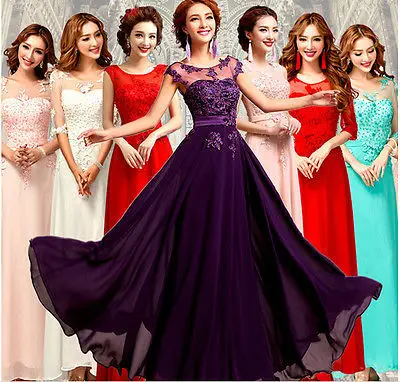 

Pretty Floor-Length Cheap 2018 New hot Long Chiffon Bridesmaid Dresses A-Line Formal Party Ball Gown Prom Dress Free shipping