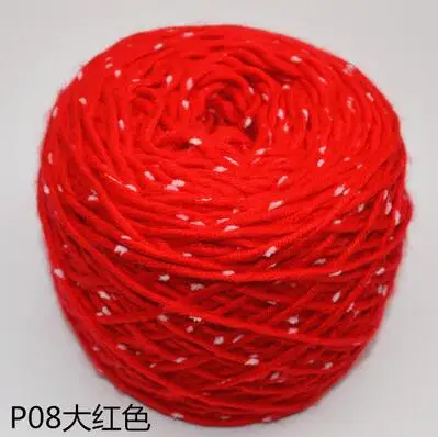 picture color 2 шарика* 200 г цветная точечная шерстяная пряжа для шарфов для вязания 6 мм толстая пряжа для ручного вязания мягкая теплая пряжа ZL6 - Цвет: picture color