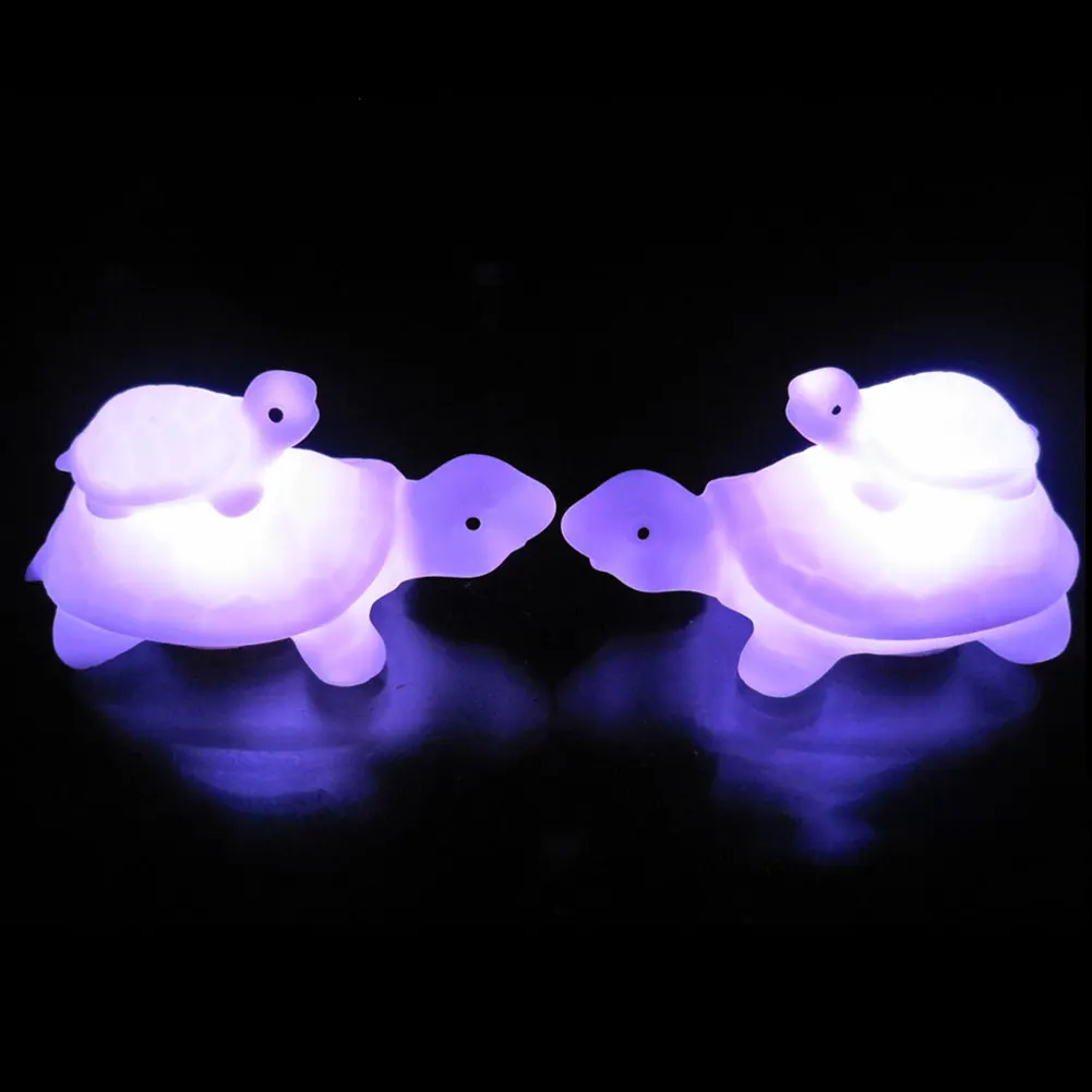 Яркий светодиодный мигающий ночник с черепашками для мамы и ребенка лампа декора