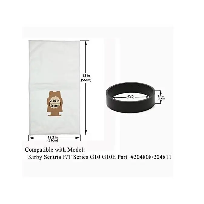 6pcs F Style Sentria Universal Vacuum Bags+ 6 Belts for KIRBY Micron Magic Hepa White Cloth Models Part #20481 204811 | Бытовая техника