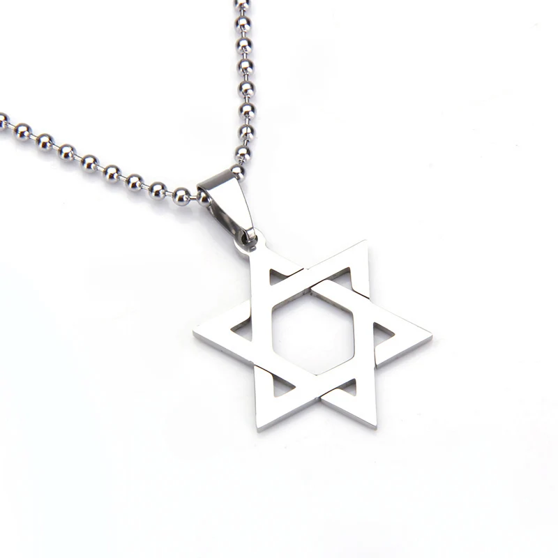 Simsimi из нержавеющей стали Серебряная Звезда Давида подвески и ожерелья