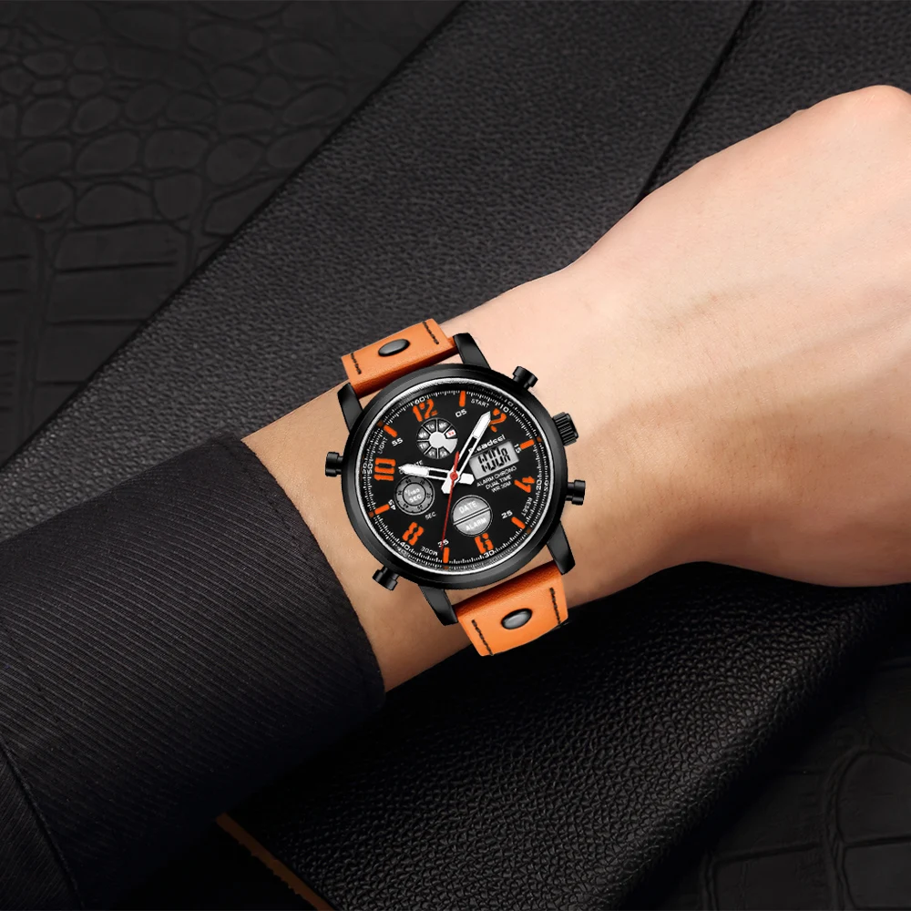 Спортивные часы READEEL для мужчин Роскошные военные наручные ведущей марки с