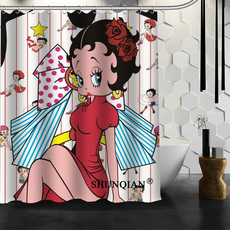 Новое поступление Betty Boop душ Шторы полиэстер ткань печати Ванная комната