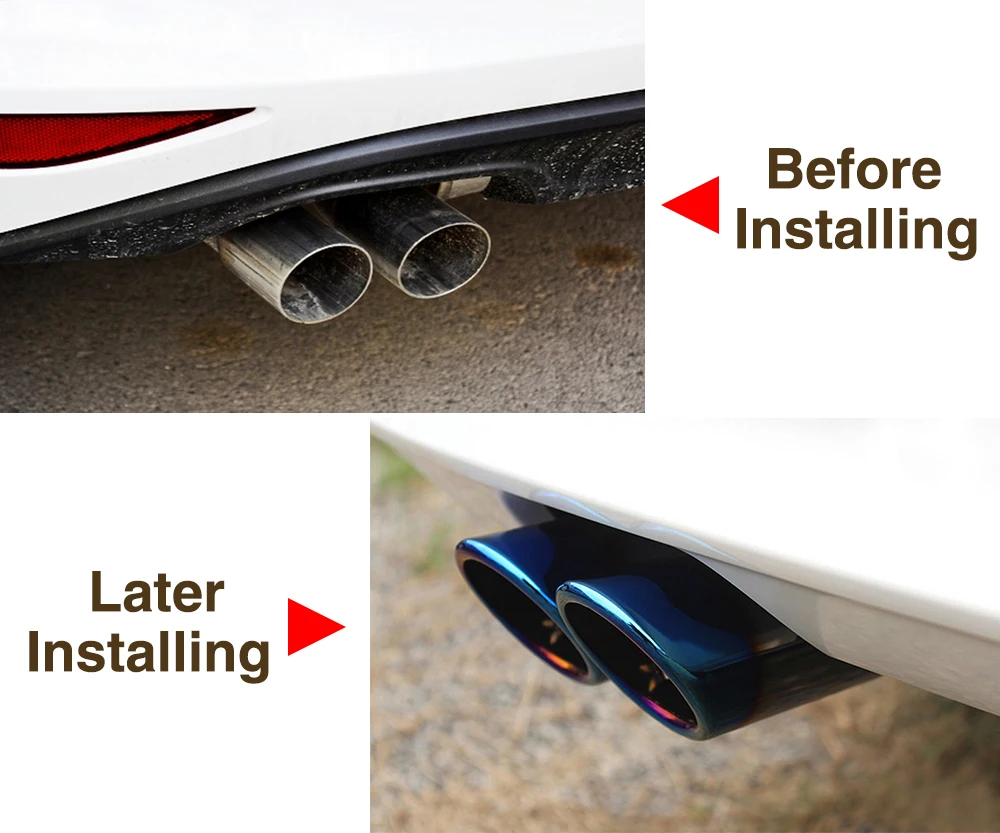 Автомобильный Стайлинг выхлопная труба глушителя из нержавеющей стали