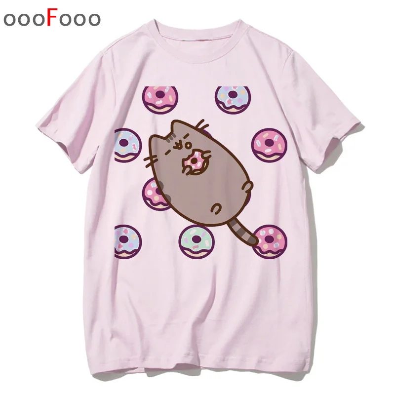 Футболка Pusheen женские рубашки футболка с мультяшным изображением кошки топ 90 х