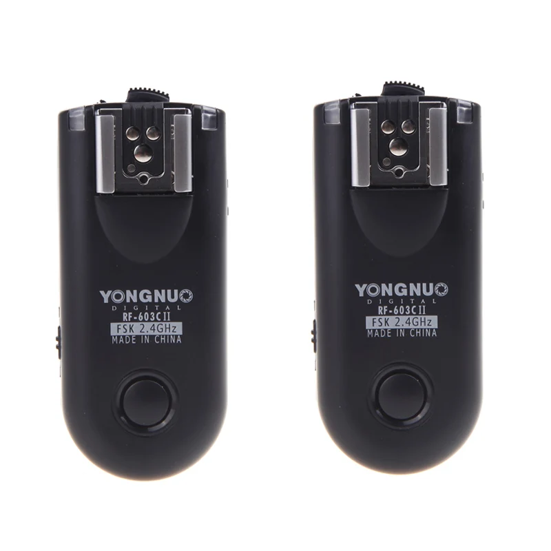 Yongnuo RF-603C II FSK 2,4 ГГц 16 каналов беспроводной дистанционный триггер вспышки с calbe C3 для Canon 5D 1D 50D