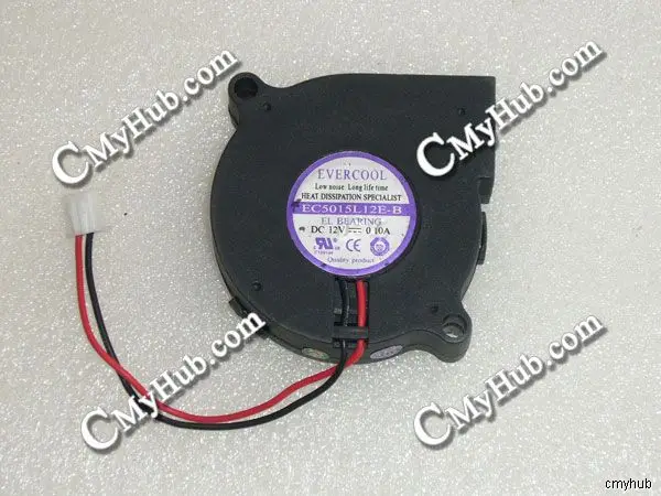 

New For Lacie 2big network I For EverCool EC5015H12E-B EC5015M12S EC5015L12E-B DC12V 50MM 50X50X15MM 2pin Humidifier Cooling Fan
