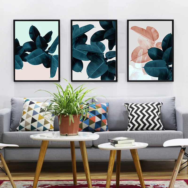 Печать Стены Фотографии Nordic Плакат Растения Листьев Картины Для Гостиной