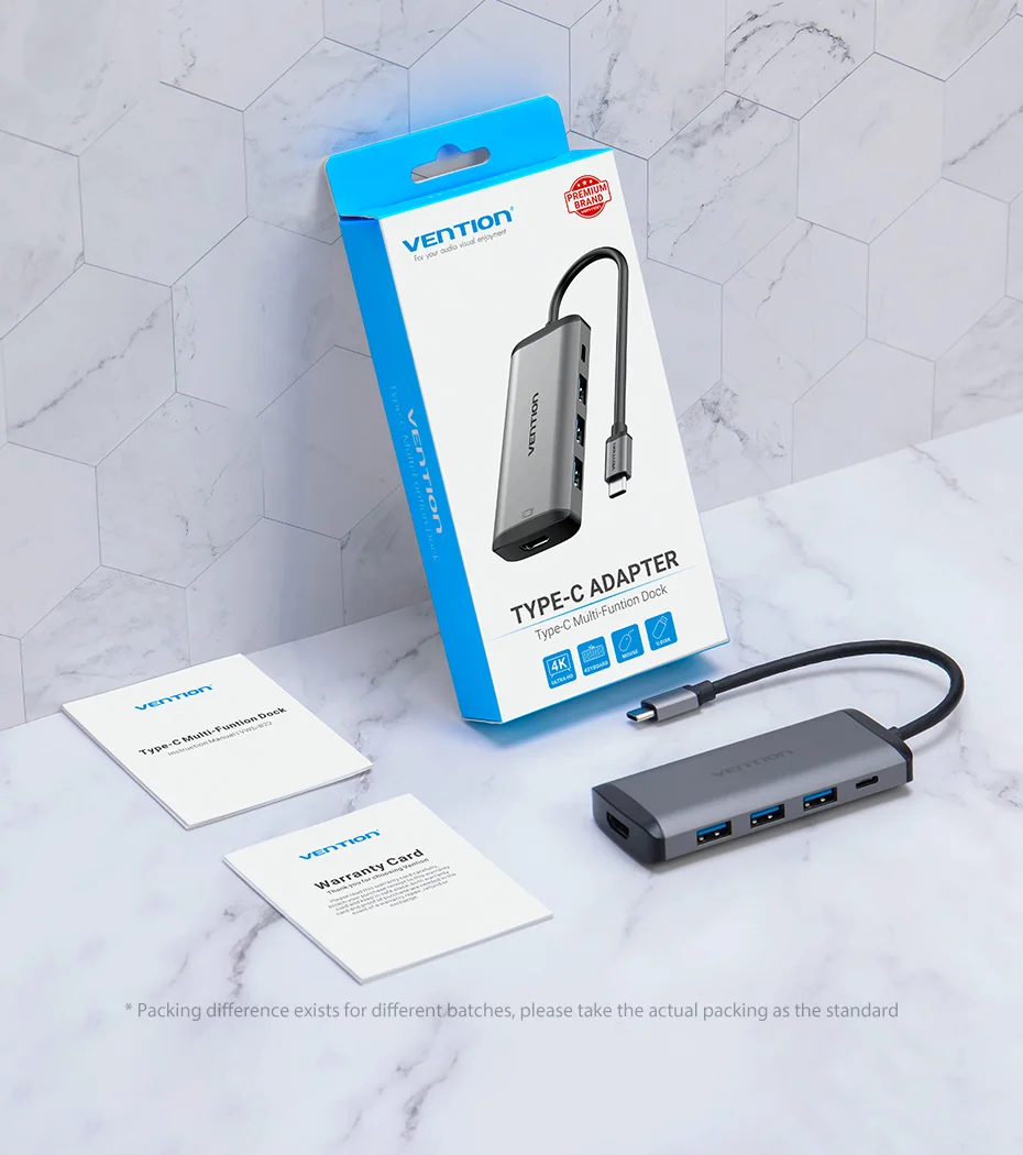 Vention Thunderbolt 3 док-станция USB 3,0 type C к HDMI usb-хаб RJ45 адаптер для MacBook Pro huawei P30/P20 samsung usb c адаптер