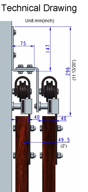 DIYHD 5ft-8ft деревенский черный обход раздвижной сарай деревянная дверь оборудование обход двойной раздвижной Сарай двери кронштейн трек комплект