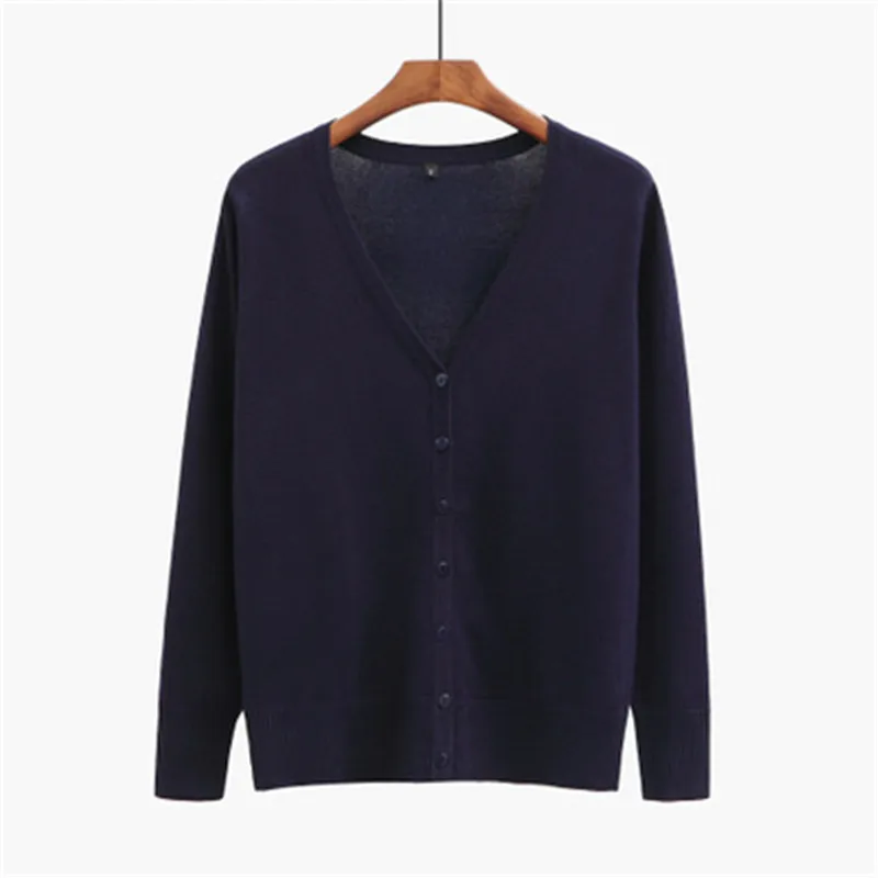stone blue 5XL, большие размеры, одноцветные вязаные кардиганы для женщин, женская куртка, пальто с длинным рукавом, повседневные топы с v-образным вырезом, свитера, красные, черные, XXL, 3XL, 4XL - Цвет: stone blue