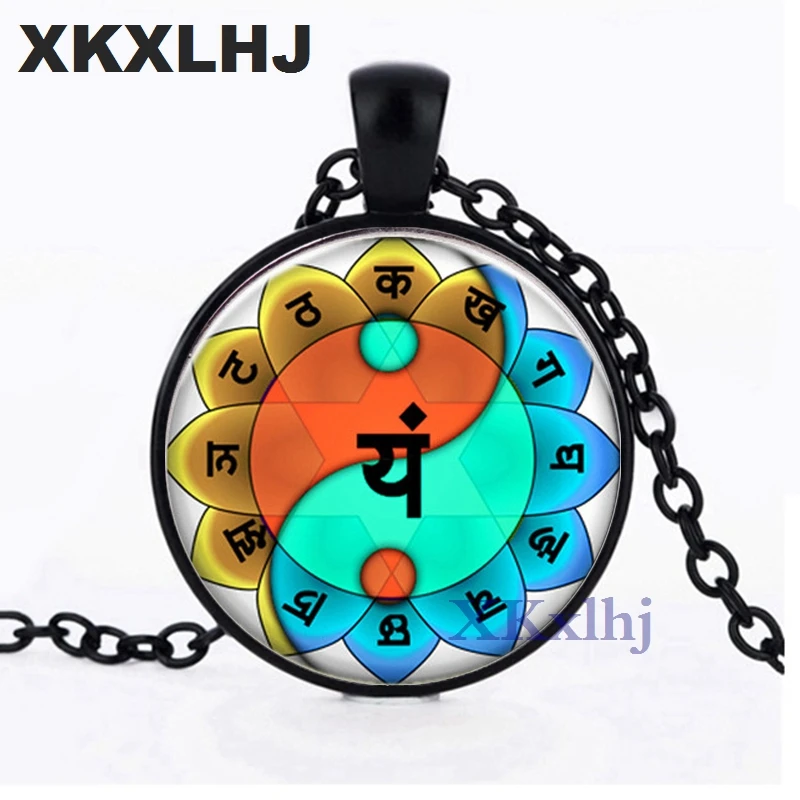 Ожерелье для йоги XKXLHJ Yin Yang Mandala Lotus оригинальное купольное ожерелье ручной работы