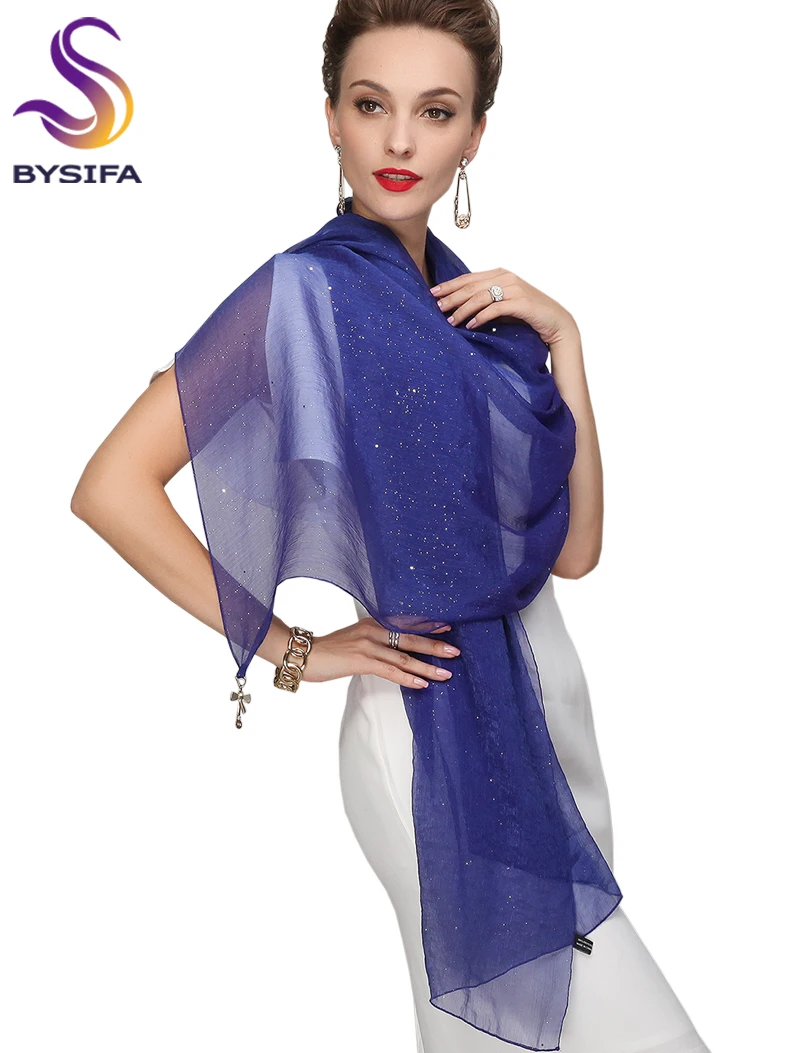 Женский шелковый шарф с подвеской большие размеры 180x75 см |