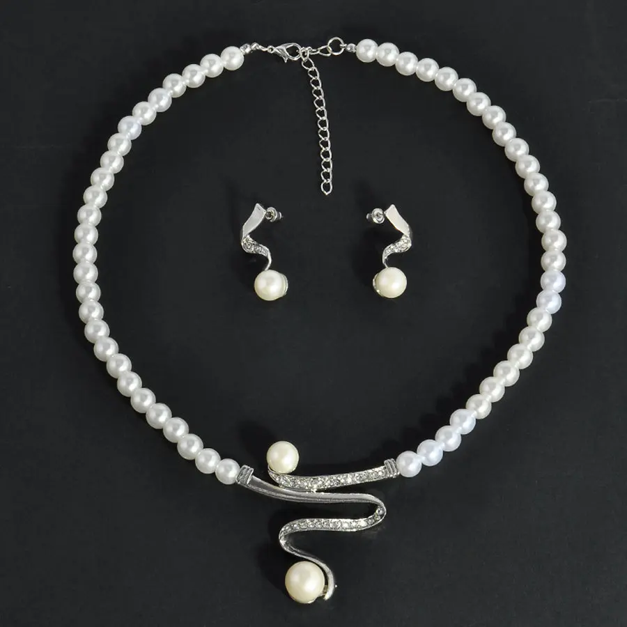 Новинка 2019 комплект ювелирных изделий из искусственного жемчуга в африканском