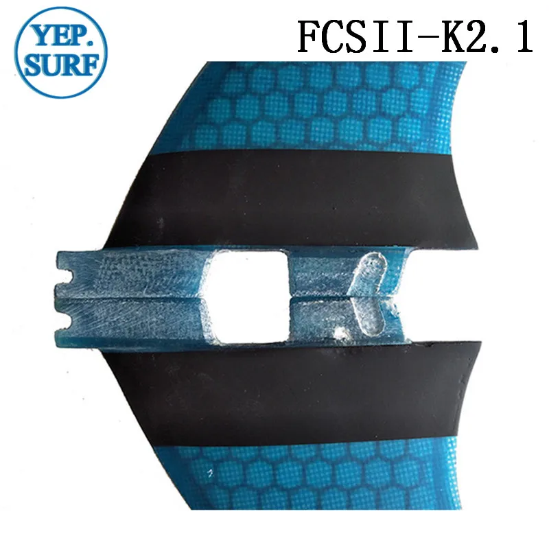 FCS2 K2.1 плавники tri quad set Surf для серфинга голубые сотовые плавники|Серфинг| |