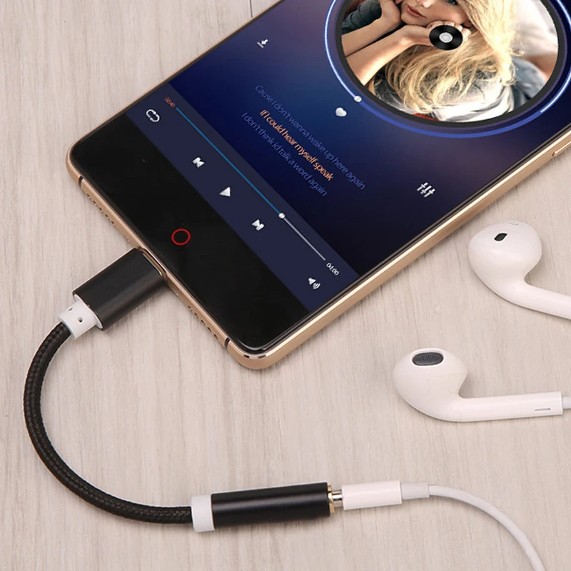 AUX аудио кабель USB Type C к 3 5 адаптер для наушников мм преобразователь xiaomi 6 Letv 2 2pro max2