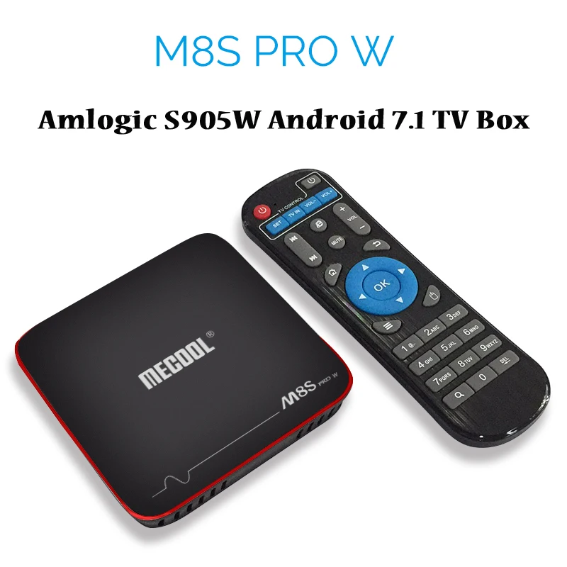ТВ приставка Mecool M8S Pro W Android 7 1 четырехъядерный процессор Amlogic S905W 2 Гб 16 Смарт мини