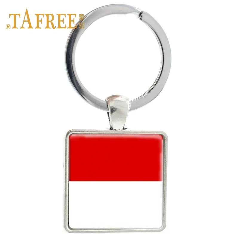 TAFREE норвежский флаг квадратный брелок индонезийский непальский Бирма держатель для ключей подарок брелок-сувенир брелок ювелирные изделия FG67 - Цвет: FG58
