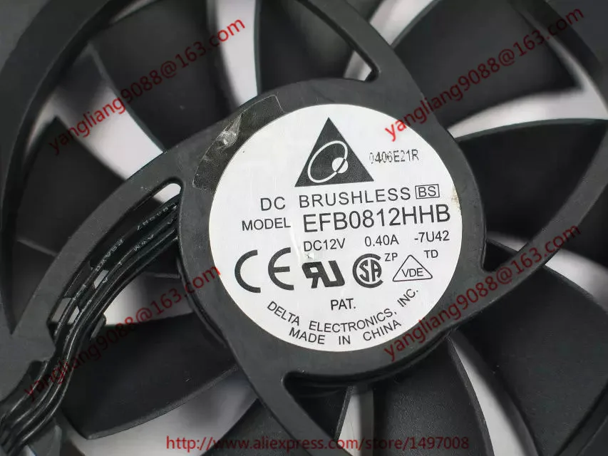 Вентилятор охлаждения сервера Delta Electronics EFB0812HHB 7U42 12 В постоянного тока 0 40 А 80x80x15