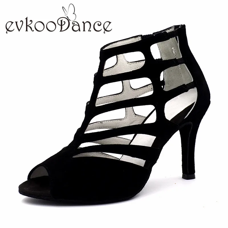 Женские ботинки из натурального нубука на каблуке 9 5 см размеры 4 8 5|salsa dance shoes|dance