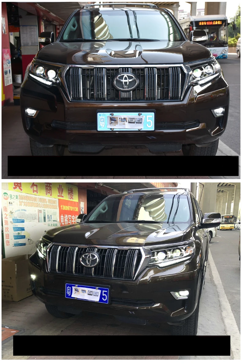 Стайлинга автомобилей корпус передней фары для Toyota PRADO PRADO фары, светодиодные фары DRL Объектив Двойной Луч би-ксеноновая разрядная лампа высокой интенсивности для автомобиля аксессуары