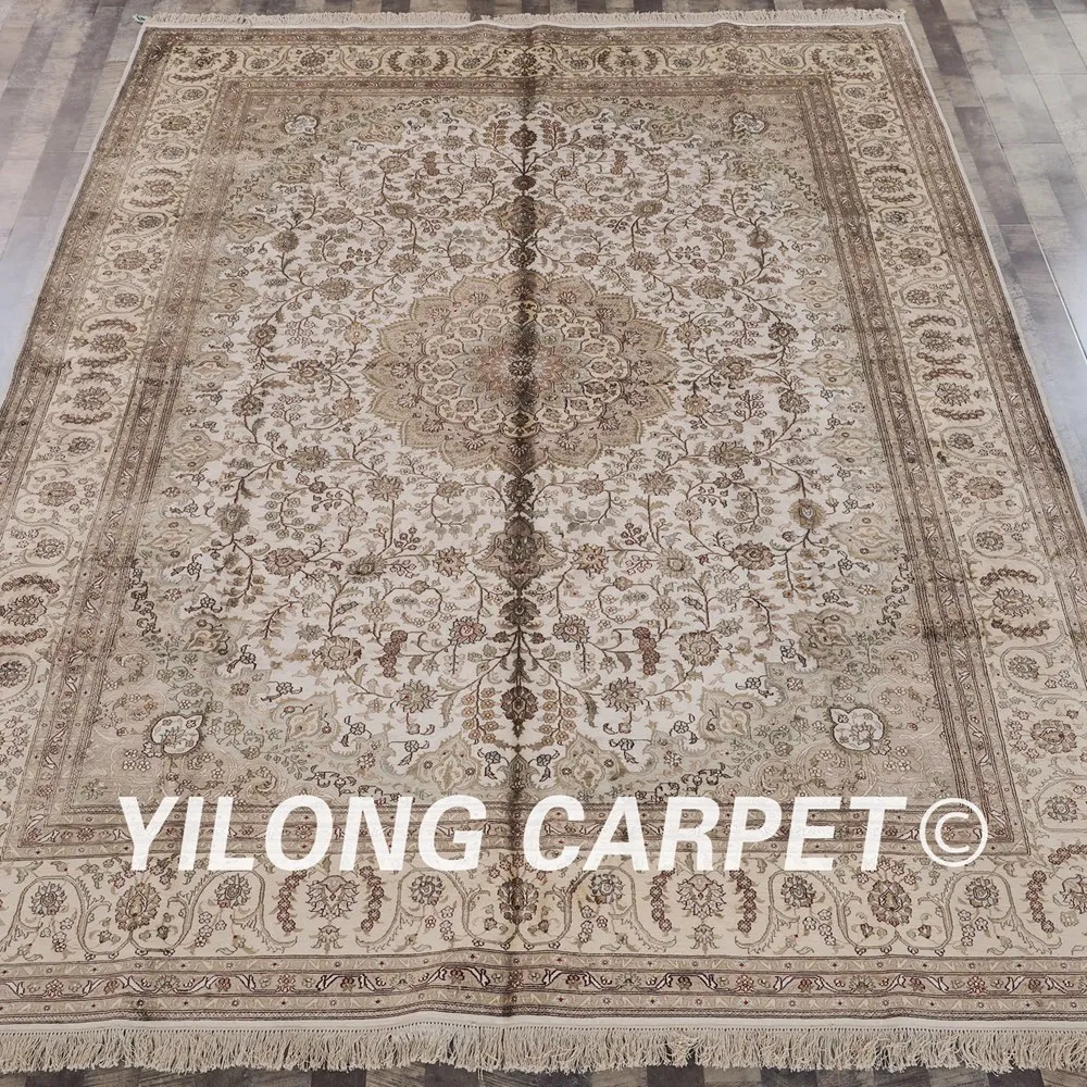 Yilong 9 'x 12' персидский шелковый ковер большой Шелковый античный турецкий ручной