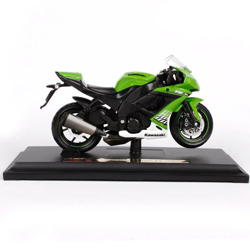Maisto 1:18 зеленая большая игрушка для мотоцикла литье под давлением kawasaki 1/18 модель