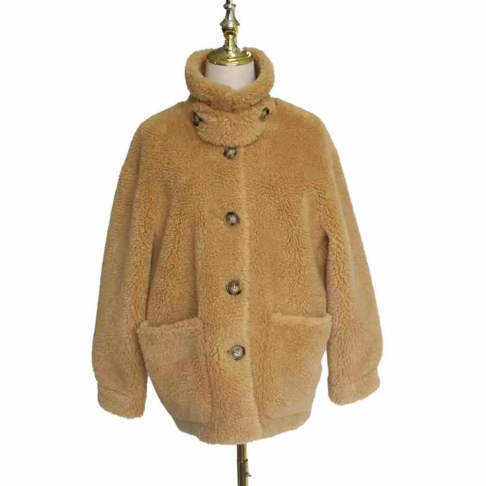 Short Yellow Элегантное меховое пальто женская мягкая меховая куртка плюшевое пальто с карманами Повседневная плюшевая верхняя одежда короткий и длинный дизайн - Цвет: Short Yellow