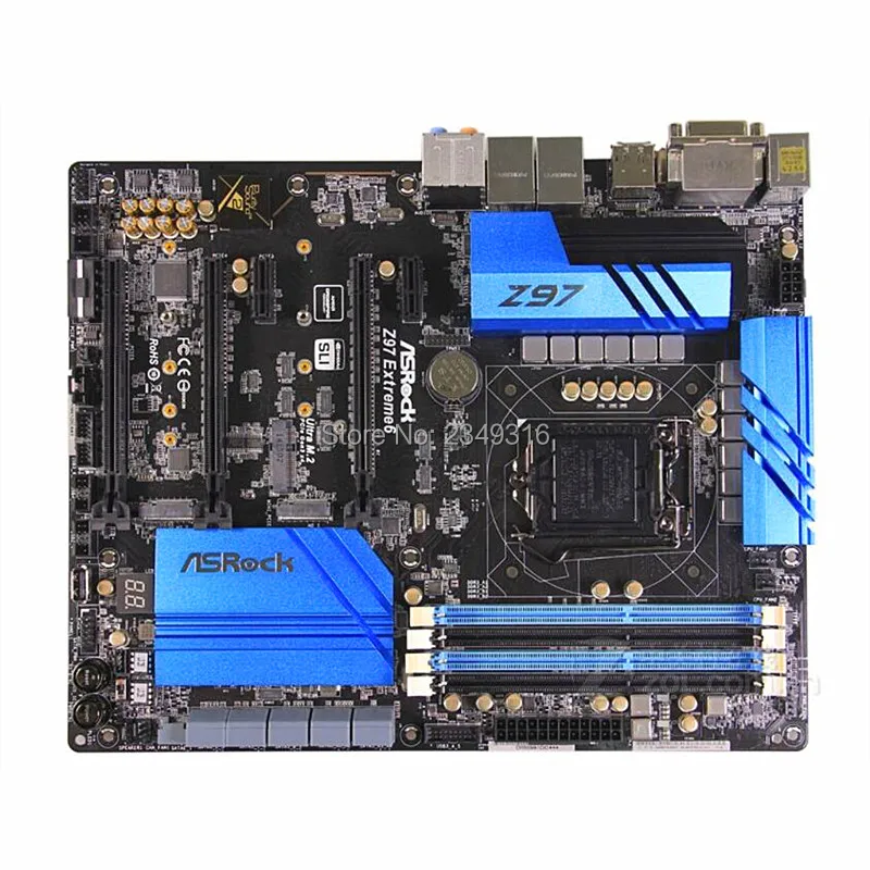 Используется слот LGA1150 Z97 материнская плата для ASRock Z97 extreme 6 настольная плата USB3.0 SATA3 DDR3