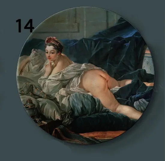 14 Boucher живопись декоративные тарелки керамические домашние художественные блюдо отель фон дисплей картина маслом пластины художественные наклейки для стен - Цвет: 14