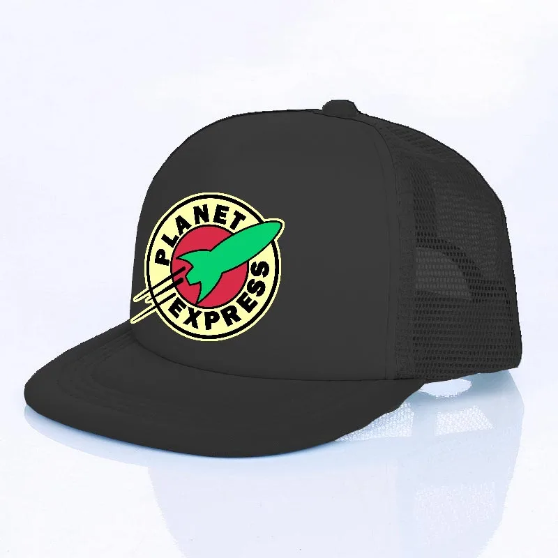 YF10710 Planet Express Rocket Ship Outdorr Mesh Hat For Men Women Futurama Bender Meme Snapback Caps Combat Robot Trucker Cap YF107 - Цвет: YF10710