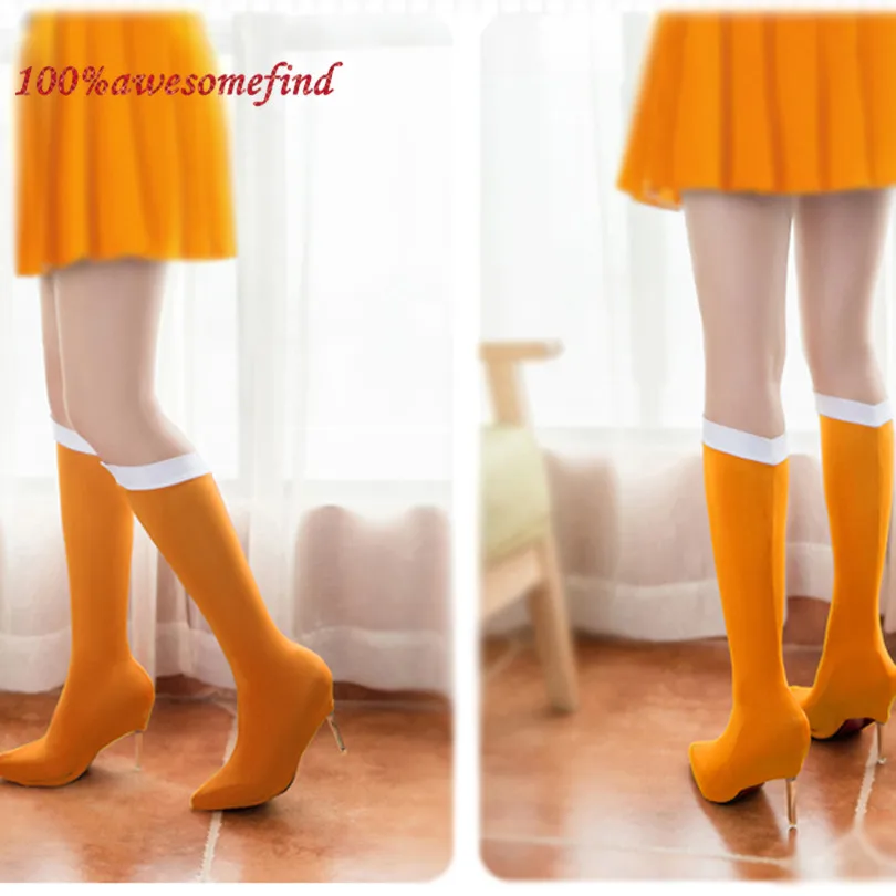 1pair Sailor Venus Сейлор Мун Усаги аксессуары для косплея носки костюм сапоги до колена чехол Сейлор чибимун Сейлор Венера чехол для обуви - Цвет: 1pair Sailor Venus