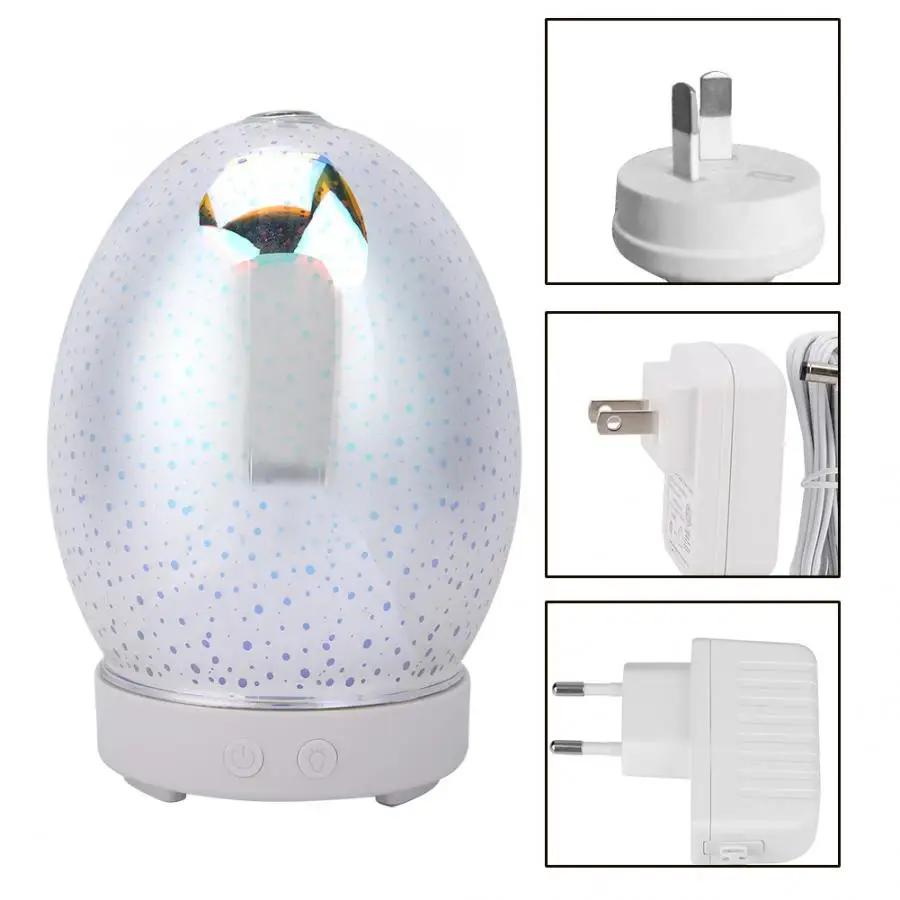 100ml Aroma Ultrasonic Humidifier Essent Oil Diffuse 110-240V LED Light Essential Diffuser Air | Бытовая техника