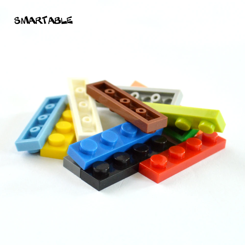 Умная пластина 1X4 строительные блоки части логотип DIY обучающие творческие игрушки Совместимые основные бренды 3710 подарок MOC 158 шт./партия