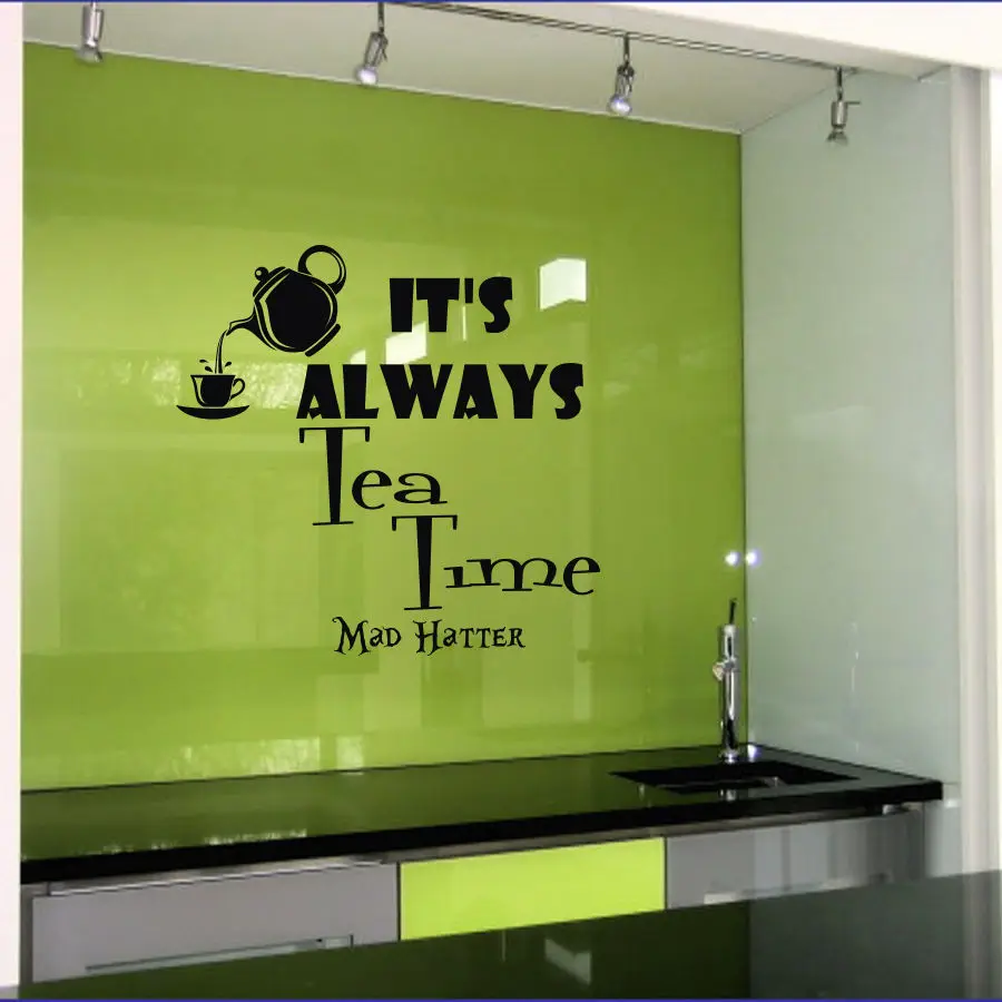 Виниловые наклейки на стену переводная наклейка с цитатой Alice in Wonderland|vinyl wall