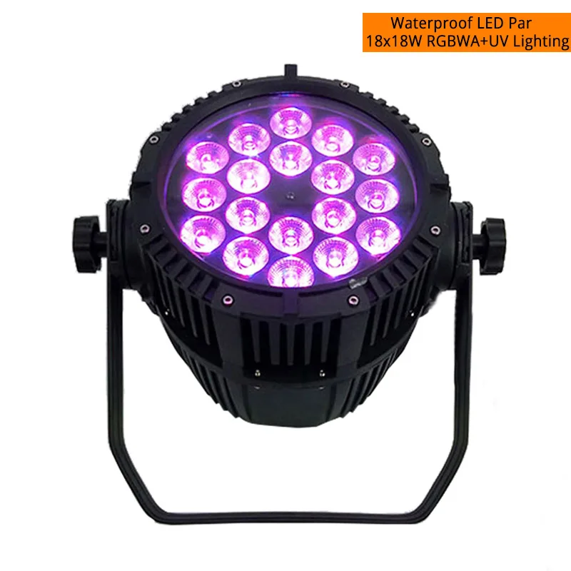 Waterproof Par 6in1 Топ продаж водонепроницаемый светодиодный Par 18x18 Вт RGBWA+ UV DMX512 открытый IP65 Светодиодный DMX сценический эффект освещения Master-Slave Luces Discoteca - Цвет: Waterproof Par 6in1
