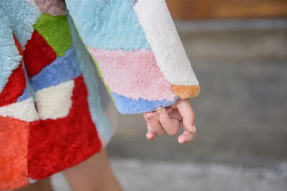 Длинное меховое пальто для девочек зима 2018 детское одежда теплая детская