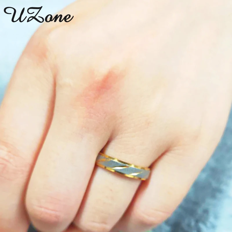 Обручальные кольца из нержавеющей стали UZone для влюбленных индивидуальное имя