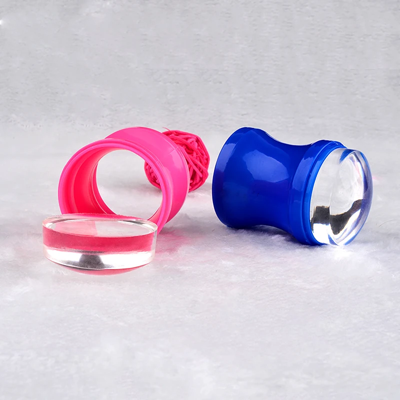 Новинка пластиковый силиконовый прозрачный скребок для ногтей 3 8 см с крышкой