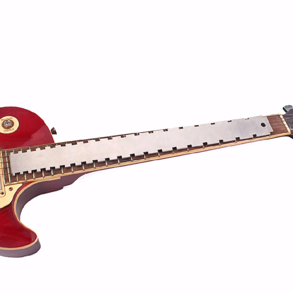 Зубчатый гитарный шейный прямой край из нержавеющей стали для Fender Gibson Luther инструмент Серебристая гитара аксессуары и запчасти