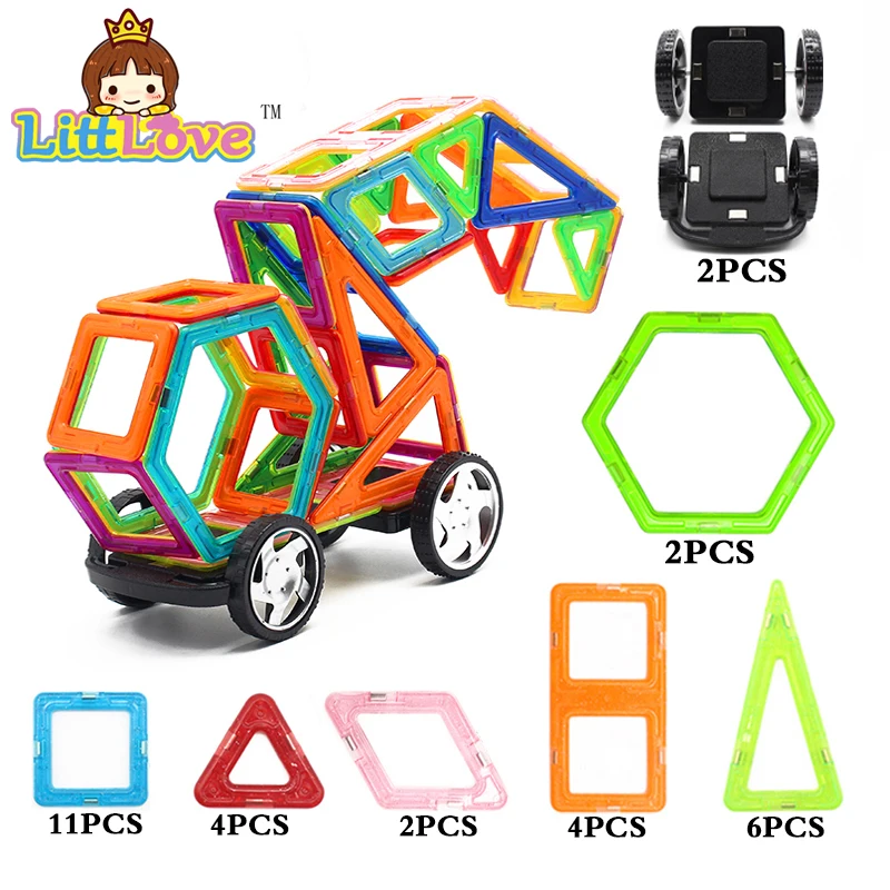 

31PCS/Set 3D Assemblage Building Blocks Model Kit Big Size Grab Magnetic Constructor Diy Enlighten Bricks Educational Kids Gifts